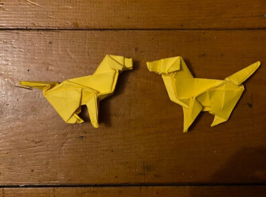 Origami Golden Retriever Dog