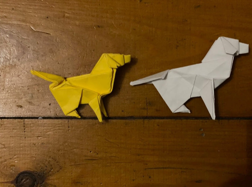 Origami Golden Retriever Dog